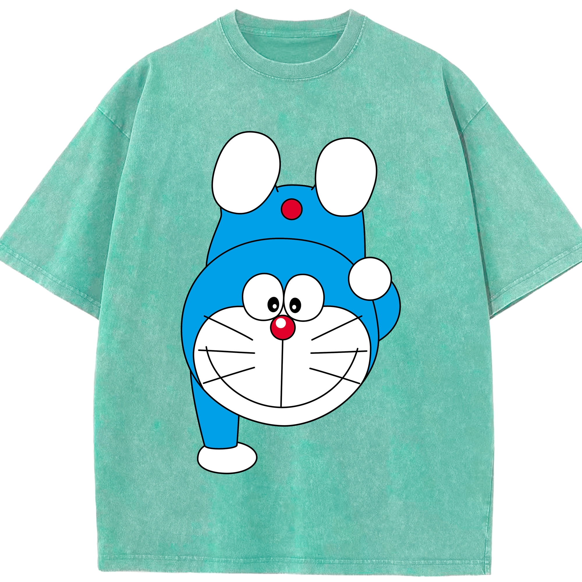 （画像用） ドラえもん Doraemon 綿100% ヴィンテージ風 半袖Tシャツ（フロントプリント）